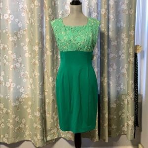 Black Halo teal dress sz 8 NWT